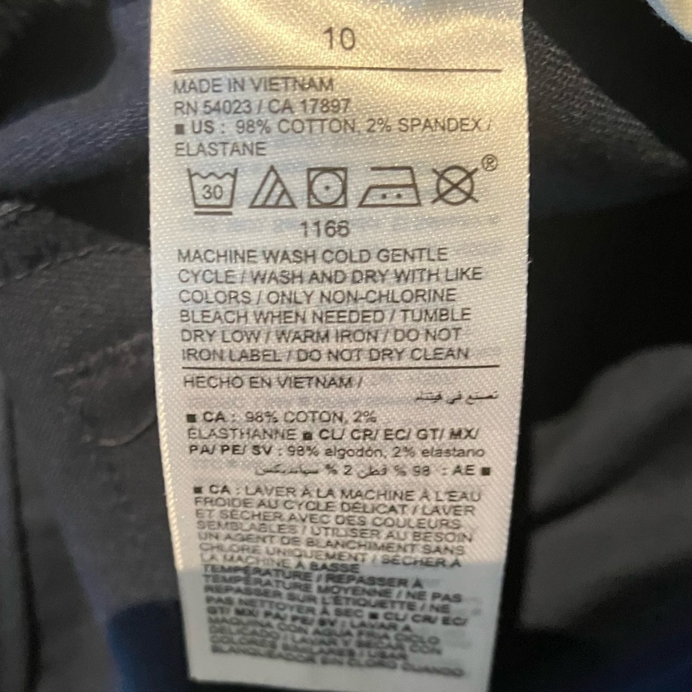 NWT Old Navy High-Rise Navy Blue Flare Pants Adjustable waist (10) - Picture 8 of 8